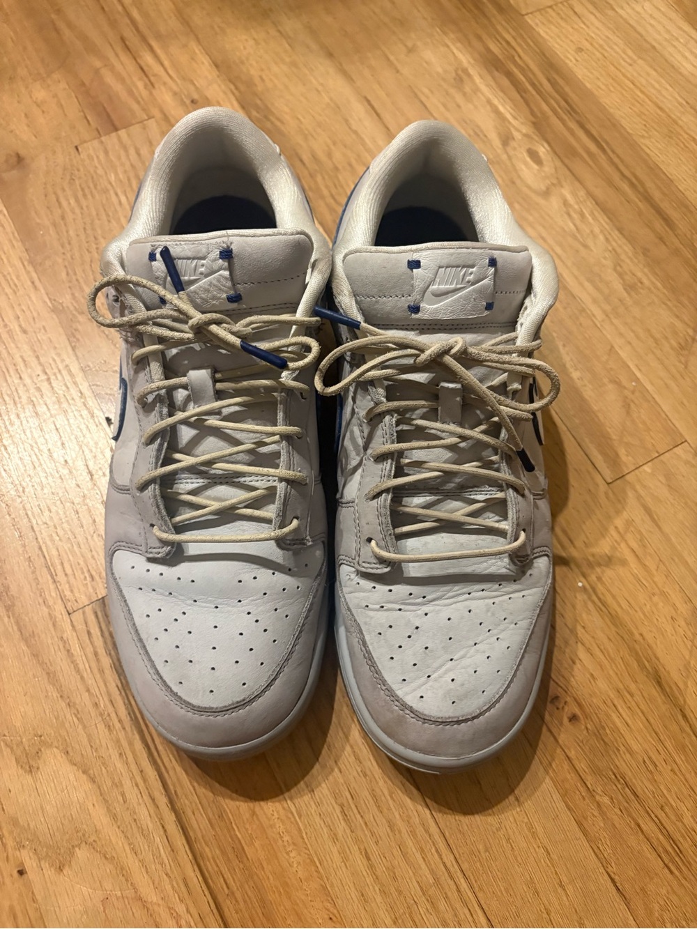 Nike Mens Dunk Low Pure Platinum/Wolf Grey/Old Royal/White Size - 12